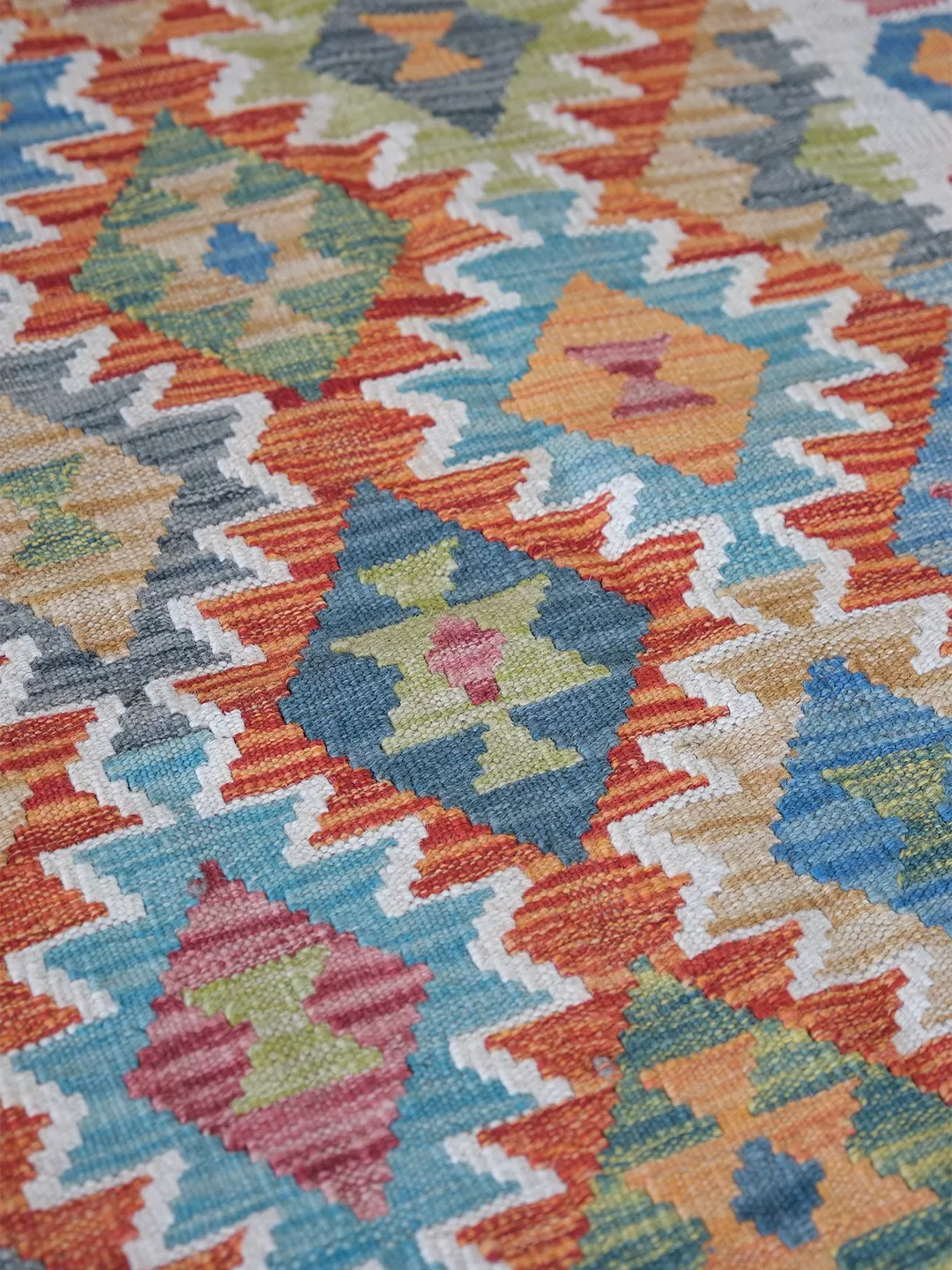 Afgan El Dokuma Kilim   %100 Saf Yün   1.87x0.79=1.47m2